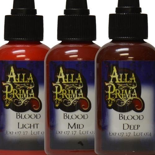 Tattoo Ink by Alla Prima - Realistic Blood Red Color - 4 oz Bottles Set of 3