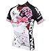 Paladin Cycling Jersey for Women Short Sleeve Plum Flower Pattern Bike Shirt