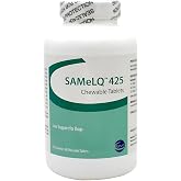 SAMeLQ 425 Chewable Tablets for Dogs and Cats, Liver Support Supplement with Antioxidants and Immune Support, 425 mg, 60 ct
