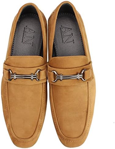 AN by Lucius Bit Loafer Shoes Driving Shoes Original Boat Shoe Casual Shoes Driving Moccasin Slip-on loafer Flat Low Comfort Shoes Brown 40 EU (US Men's 7 M)