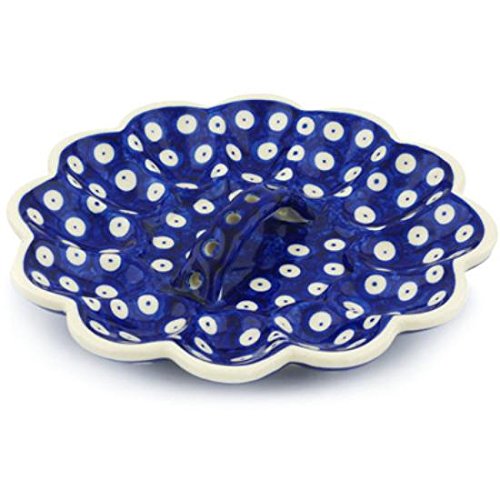 Click Here to See More Images Ceramika Bona H0479H Polish Pottery Ceramic Egg Plate Hand Painted, 9-Inch