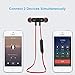 Bluetooth Headphones, Ifecco In-ear Wireless Earbuds Sports Magnetic Earphones with Built-in Mic Noise Cancellation Support Sweat-proof Stereo Headset for iPhone Android and More (Red)