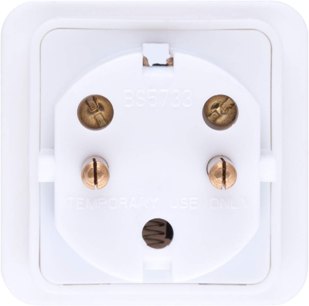 Power Converters Uk To Eu Adapter Schuko Euro Socket 3 Pin To 13 Amp 2 Pin Plug Type G To Type C For Mobile Phone Tablet Laptop International Universal European Europe Travel