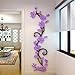 Wall Stickers,GOODCULLER DIY 3D Acrylic Crystal Bedroom TV Background Decorated Decal Home Decor 30 x100CM