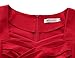 MUXXN Women's 1950s Vintage Retro Capshoulder Party Swing Dress (M, Red)
