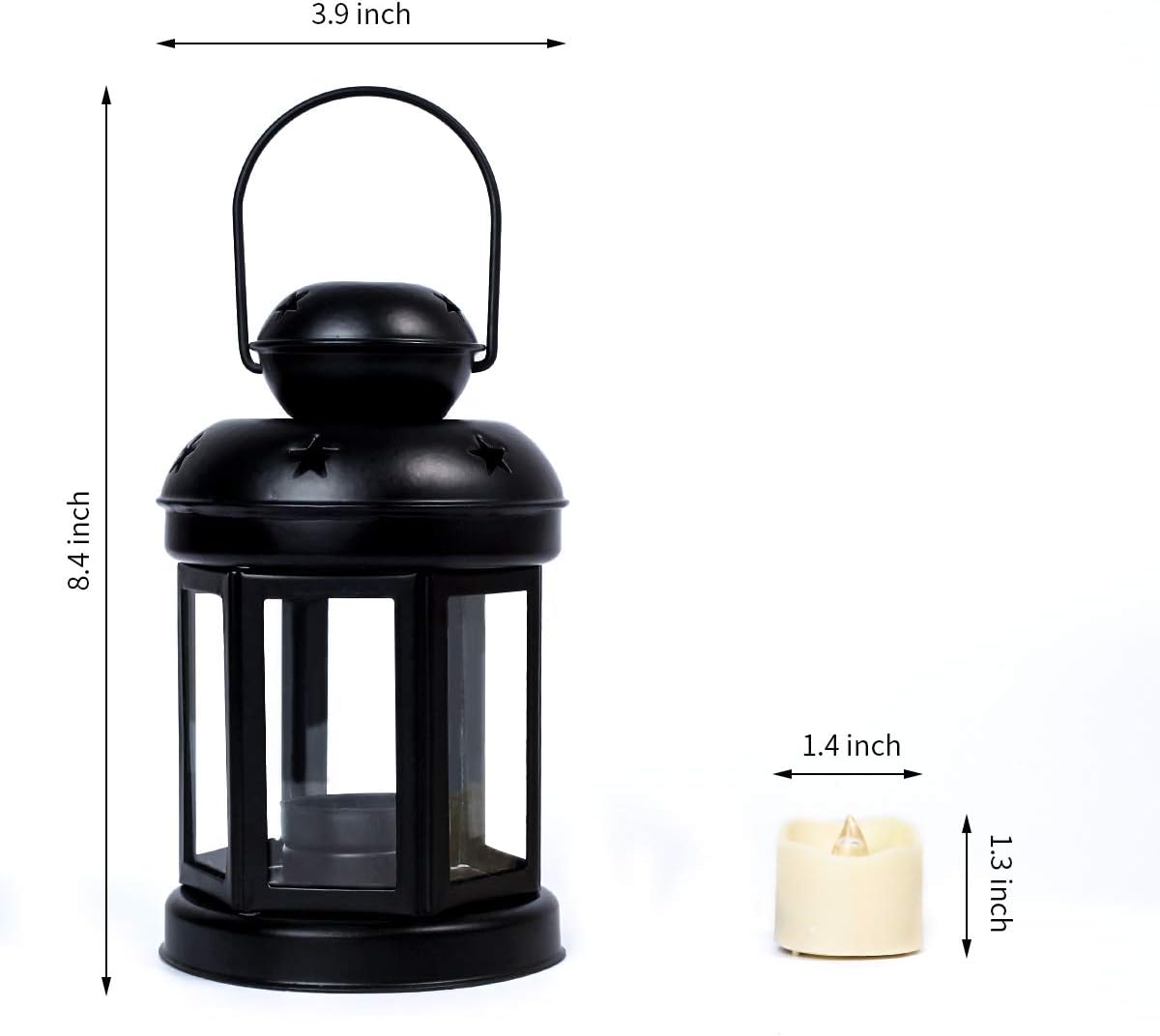 Candle Lantern With Led Flameless Candle | Indoor Outdoor Tabletop Lanterns | Hanging Lanterns, For Home Or Garden Decor: Home & Kitchen