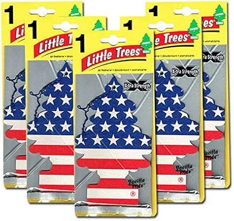 Amazon リトルツリー エクストラストレングス エアフレッシュナー ５枚セット バニラプライド Little Trees Airfreshener X Tra Strength Vanilla Pride 芳香剤 車 部屋 吊り下げ 並行輸入品 車用芳香剤 車 バイク