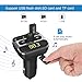 Bluetooth FM Transmitter, GRDE Bluetooth Car Adapter Wireless in-car Receiver with Dual USB Car Charger and Hands-free Calling for iPhone Samsung, Ipad, Smartphone