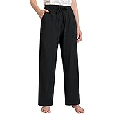 Latuza Women's High Waisted Lounge Pants Petite Length Wide Leg