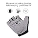 Enkeeo Cycling Gloves Half Finger Bike Gloves M/L/XL Breathable with Microfiber Leather, Anti-slip Shock-absorbing 5MM Gel and 3MM Sponge Pads, Velcro Design for Men/Women Road Racing (Black&Grey)