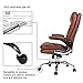 YAMASORO Ergonomic High Back Executive Office Chair, PU Leather Computer Gaming Desk Chair Brown with Flip-Up Arms, Swivel, Capacity 330LBS