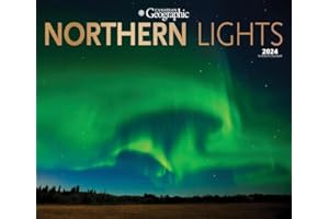 Canadian Geographic Northern Lights | 2024 14 x 24 Inch Monthly Deluxe Wall Calendar | Foil Stamped Cover | Wyman Publishing 