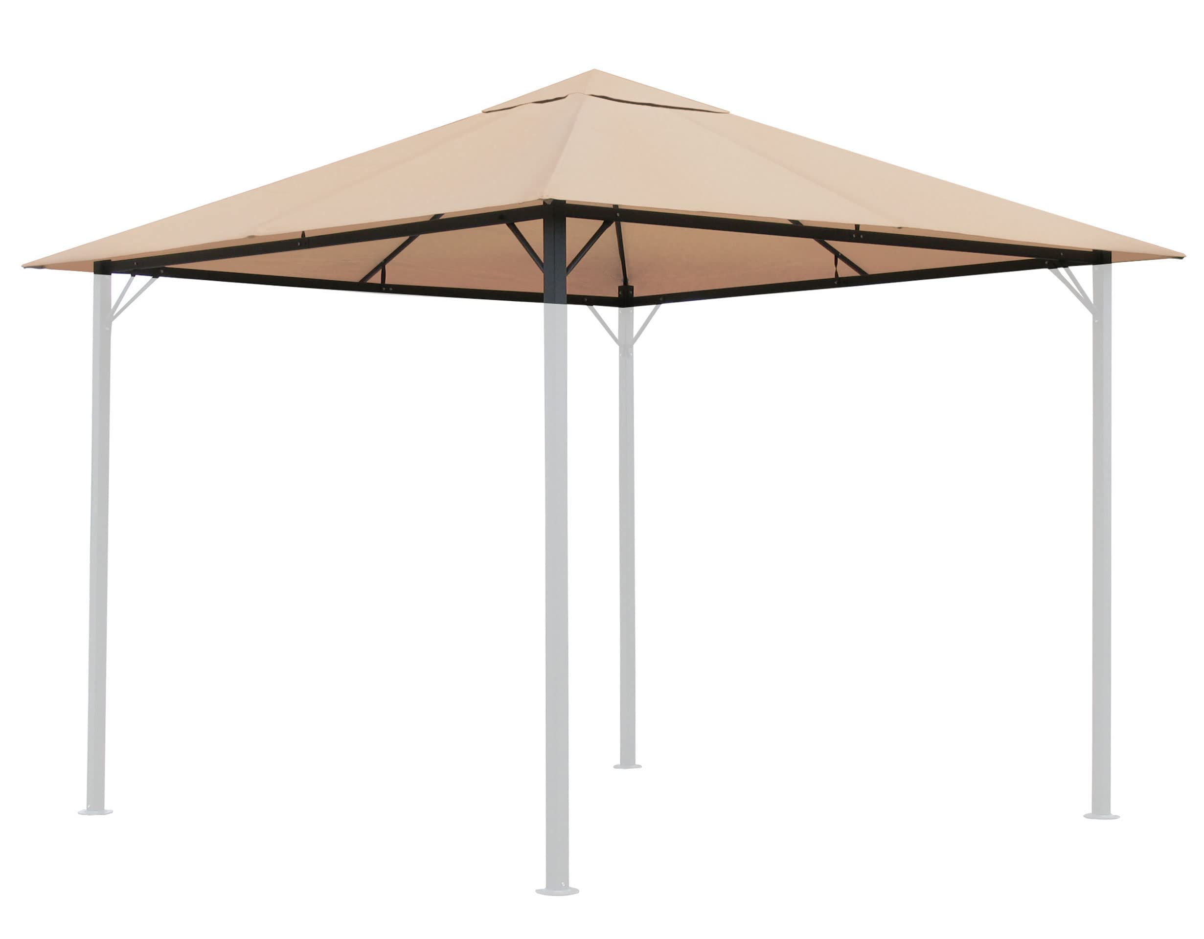 QUICK STAR Replacement Roof for Garden Gazebo 3x3m (9,7ft - 9,7ft) Beige