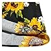 Girstunm Women's Pleated Vintage Skirt Floral Print A-line Midi Skirts with Pockets Sun-Flowers XL