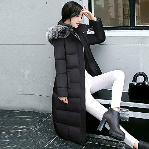 image for NUWFOR Parka Jacket Women Faux Fur Hooded Cotton Padded Long Sleeve Ou