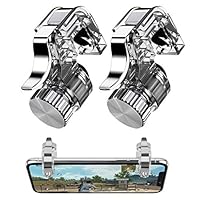 IronBuddy Mobile Game Controller Mobile Game Trigger for PUBG, Gaming Joystick for iPhone and Android, Sensitive Shoot and Aim Trigger(Silver, 1 Pair)