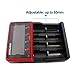 18650 Battery Charger Universal 4 Bay AA AAA C, Ni-MH Ni-Cd and 10440 18650 26650 Etc. Li-ion LiFePO4 Rechargeable Battery Charger with LCD Display H4