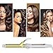 DSHOW PRO Nano Gold Ceramic Curling Iron with Adjustable Heat Control Extra Long Barrel, 1.25 Inch