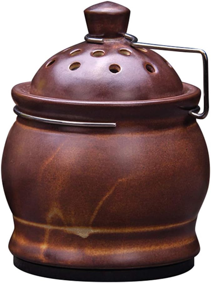 Portable Electronic Incense Burner Mini Censer Aroma Diffuser Timed Temperature Adjustment Sandalwood Stove Ceramic Scented Essential Oil Incense Powder