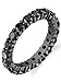 Black Sterling Silver Eternity Ring Engagement Wedding Band Ring W/Black Cubic Zirconia CZ, 3mm