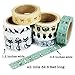 Crafty Rabbit Washi Tape Set | Animal | Repositionable Decorative Washi Tape Rolls for Arts & Crafts, Scrapbooking, Calendar, Organizer | Set of 7