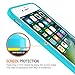 Trianium [Clarium Series] Protective Cover for Apple iPhone 7 8 Case [Shock Absorption] Reinforced Corner TPU Bumper Cushion + Scratch Resistant Hybrid Rigid Back - Clear Turquoise