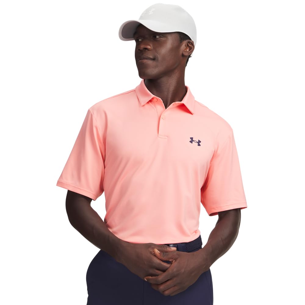 Under Armour Men's Matchplay Golf Polo, (603) Posh Pink / / Midnight Navy, Medium Image