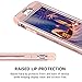 SAMONPOW 3 in 1 Bling Glitter Cover Case for iPhone 7 Case Full Body Protection Sparkle Hard PC Soft Silicone Inner Heavy Duty Bumper Case for iPhone 7 4.7 inch Rose Gold