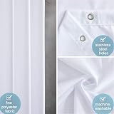 Furlinic Shower Curtain 72x72 in Mould Proof Waterproof Polyester White view 3