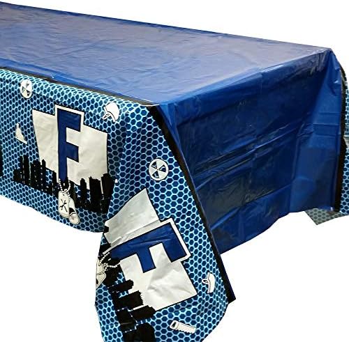 Fort-nite Video Game Party Table Cover | Disposable Plastic Table cloth 54 X 108in, Kids and Teens Party Supplies