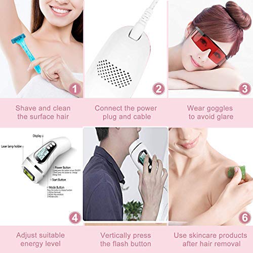 IPL Hair Removal Device for Women Home Use,350,000 Flashes Home Use Profesional Permanent Painless Hair Removal System for Women & men on Bikini line, Legs, Arms, Armpits