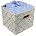 homyfort Foldable Cloth Storage Bins, Fabric Storage Cubes Organizer 12x12 with Dual Plastic Handles for Closet,Bedroom, Toys, 6 Pack,Beige Large