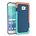Galaxy S6 Edge Case, TILL(TM) Ultra Slim 3 Color Hybrid Impact Anti-slip Shockproof Soft TPU Hard PC Bumper Extra Front Raised Lip Case Cover for Samsung Galaxy S6 Edge S VI Edge G925 [Blue]