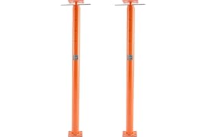 VEVOR House Floor Jacks, 2 Pack 54-150 Inch Height Range, 11200 lbs Max Load Capacity, Adjustable Support Beam Basement Jack Post Pole for Leveling, Lift Steel Telescoping Post for Temporary Support