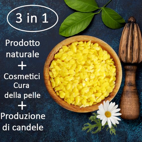 100% Pure Beeswax | Natural Beeswax | Wax Tablets | Ideal Tablets for Natural Cosmetics, Candle Making and Cloths - Beeswax (200g)