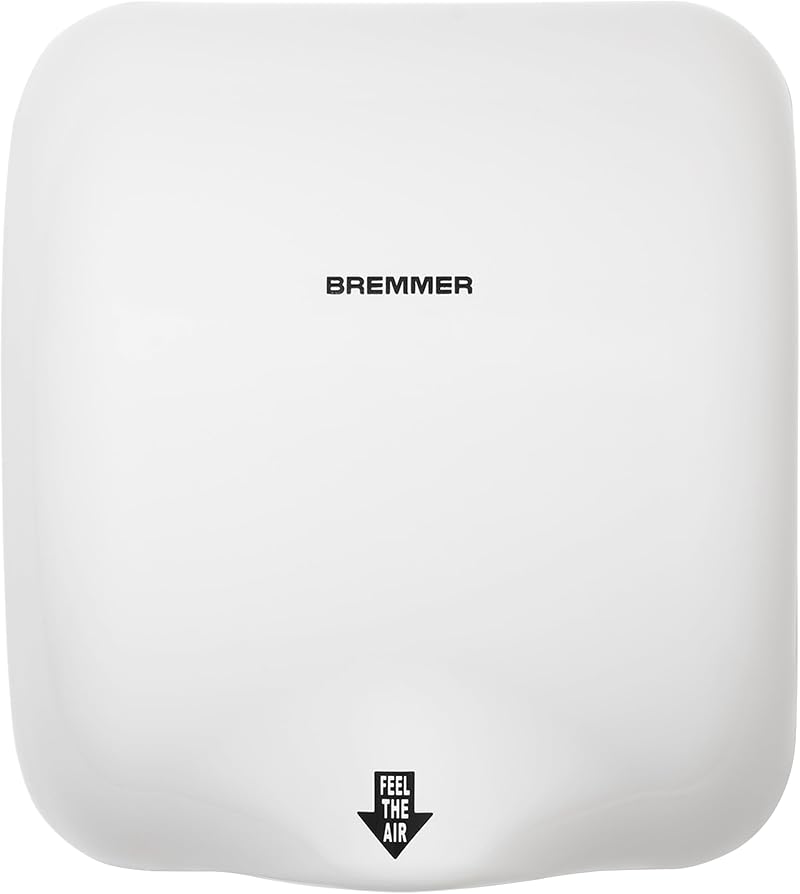 Bremmer Turbo Hand Dryer High Velocity Eco Friendly White High Speed