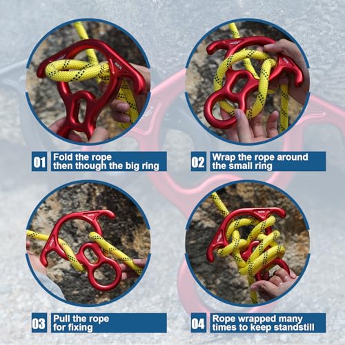 50KN Rescue Figure, 8 Descender Large BentEar Belaying and Rappelling