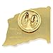 PinMart American Flag Lapel Pin – Made in the USA - Patriotic Waving United States Gold Plated Enamel Pins for Coats, Suit Jackets and Lanyards - 1 Piece