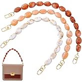 PH PandaHall 3 Styles Handbag Chain Straps, 15 inch Imitation Gemstone Bag Handles Acrylic Beaded Purse Charms Short Bag Chain Strap with Golden Buckles for Summer Bags Purse Tote Underarm Bags