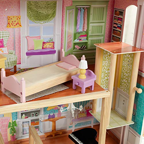 KidKraft Grand View Mansion Wooden Dollhouse with EZ Kraft Assembly