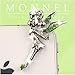 IP167-B New Green Crystal Tinkerbell Fairy Anti Dust Plug Cover Charm for iPhone Android 3.5mm
