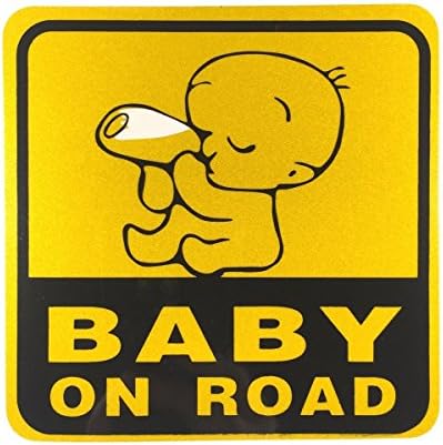 "Baby On Road" Vehicle Safety Magnet Sticker-Reflective Convenient Vehicle Safety Magnet Sign Sticker