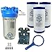 KleenWater Premier Whole House Water Filter System, Transparent Housing, Three Dirt Rust Sediment Cartridges, 1 Inch Inlet/Outlet