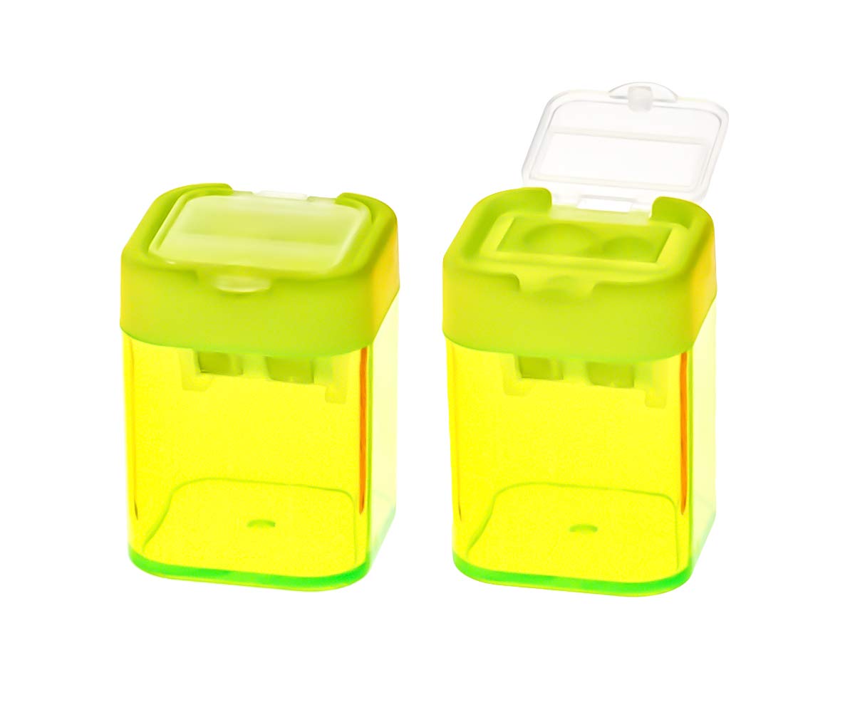 TSI 45628-6 Double Sharpener Box with Seal Square Green
