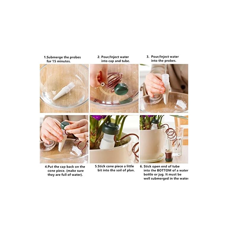 JUSHACHENGTA 8 Pack Automatic Plant Waterers, Plant Watering Devices