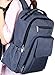 Baby Diaper Bag Backpack with Changing Mat Stroller Strap Waterproof Insulated for Boys Girls Mom Men(Grey/Whilt,Unisex)