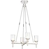 Alora PD338422PNCC Lucian Pendant, Clear Crystal/Polished Nickel