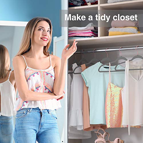 image for HOUSE DAY Velvet Hangers Non-Slip Velvet Hangers -50 Pack- Heavy Duty 