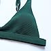 MOOSKINI Women's Strap Bathing Suit 2pcs Swimsuit Top Brazilian Bottom Padding Bikini Set (S, Green)