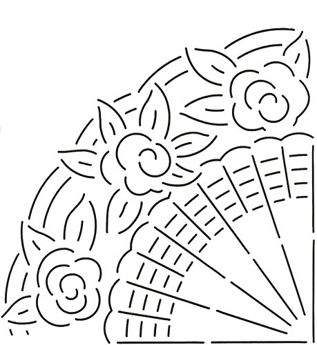 Quilting Creations Fan Design Quilt Stencil